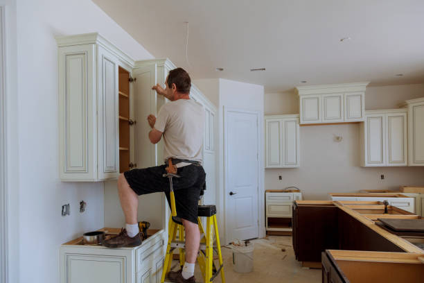 Kitchen island installation in Fort Myers by JMT Kitchen Cabinet